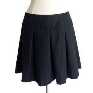 Vince Black Pleated Wool Blend Mini Skirt Sz 12